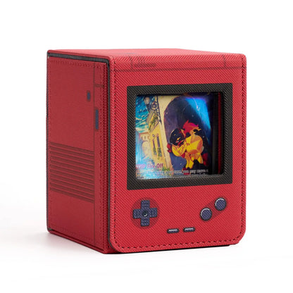 Venssu Collectible Card Case Deck Box Game Card Holder - Red - 722891995615