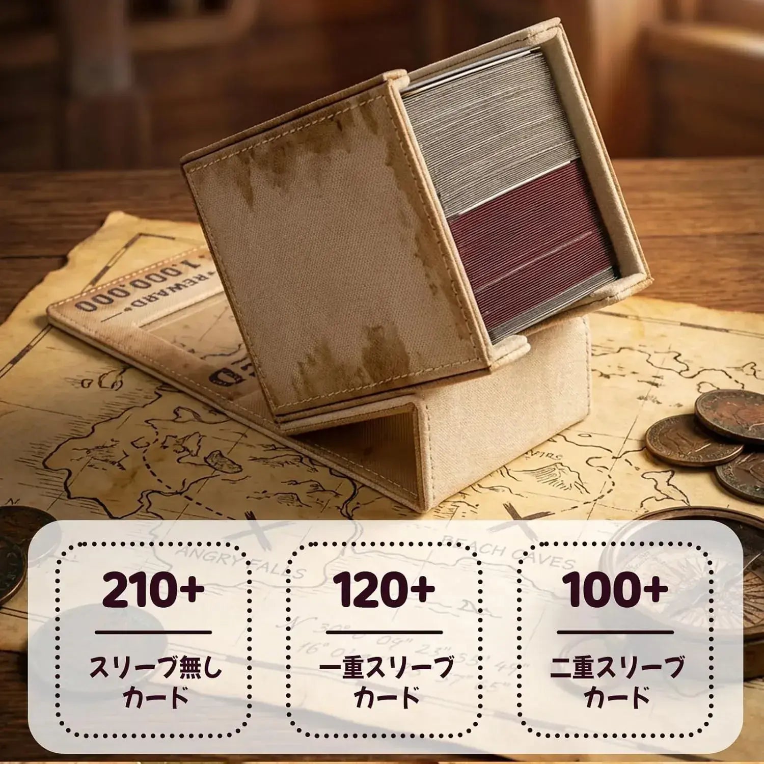 Venssu Trading Card Deck Case 100 Cards Double Layer Vertical