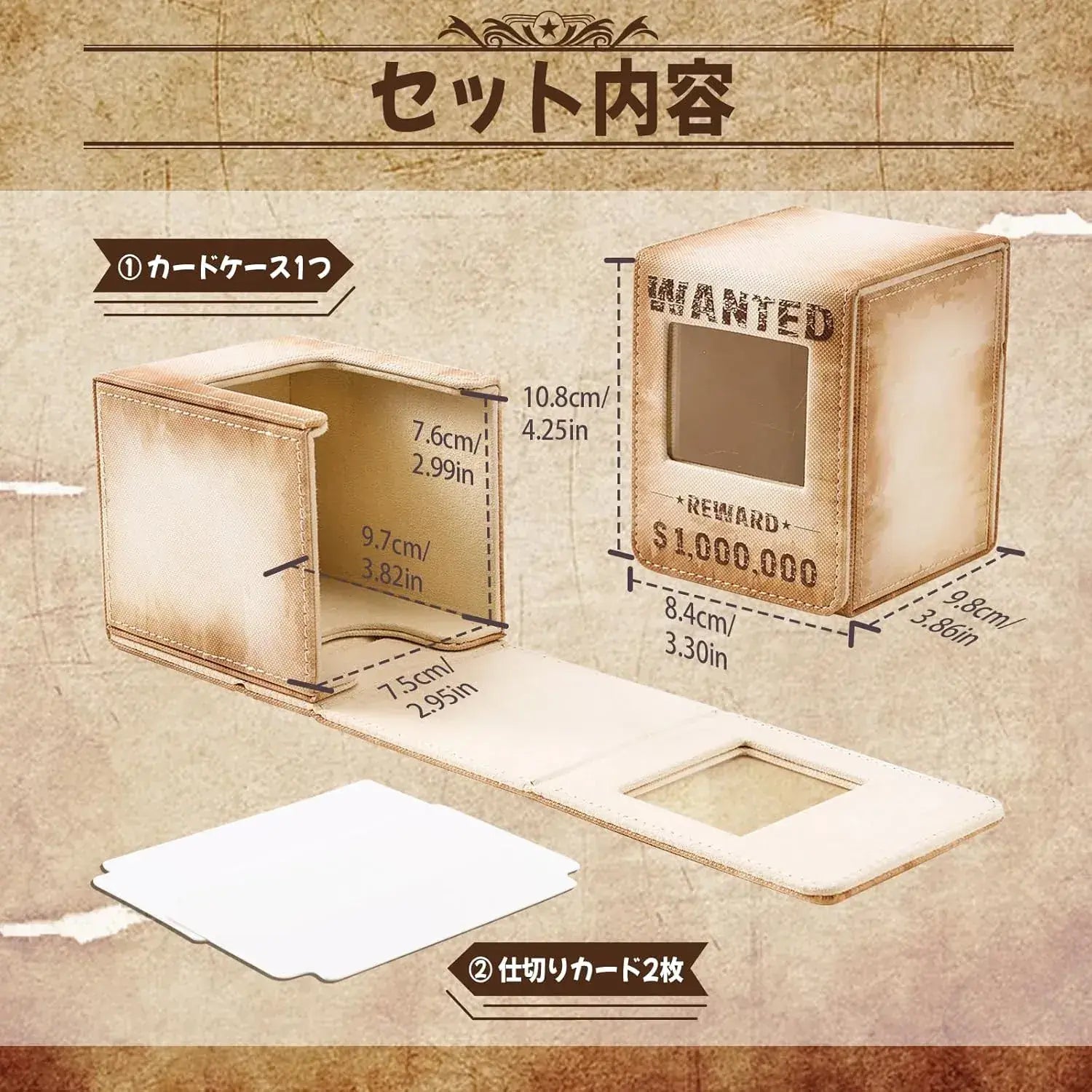 Venssu Trading Card Deck Case 100 Cards Double Layer Vertical