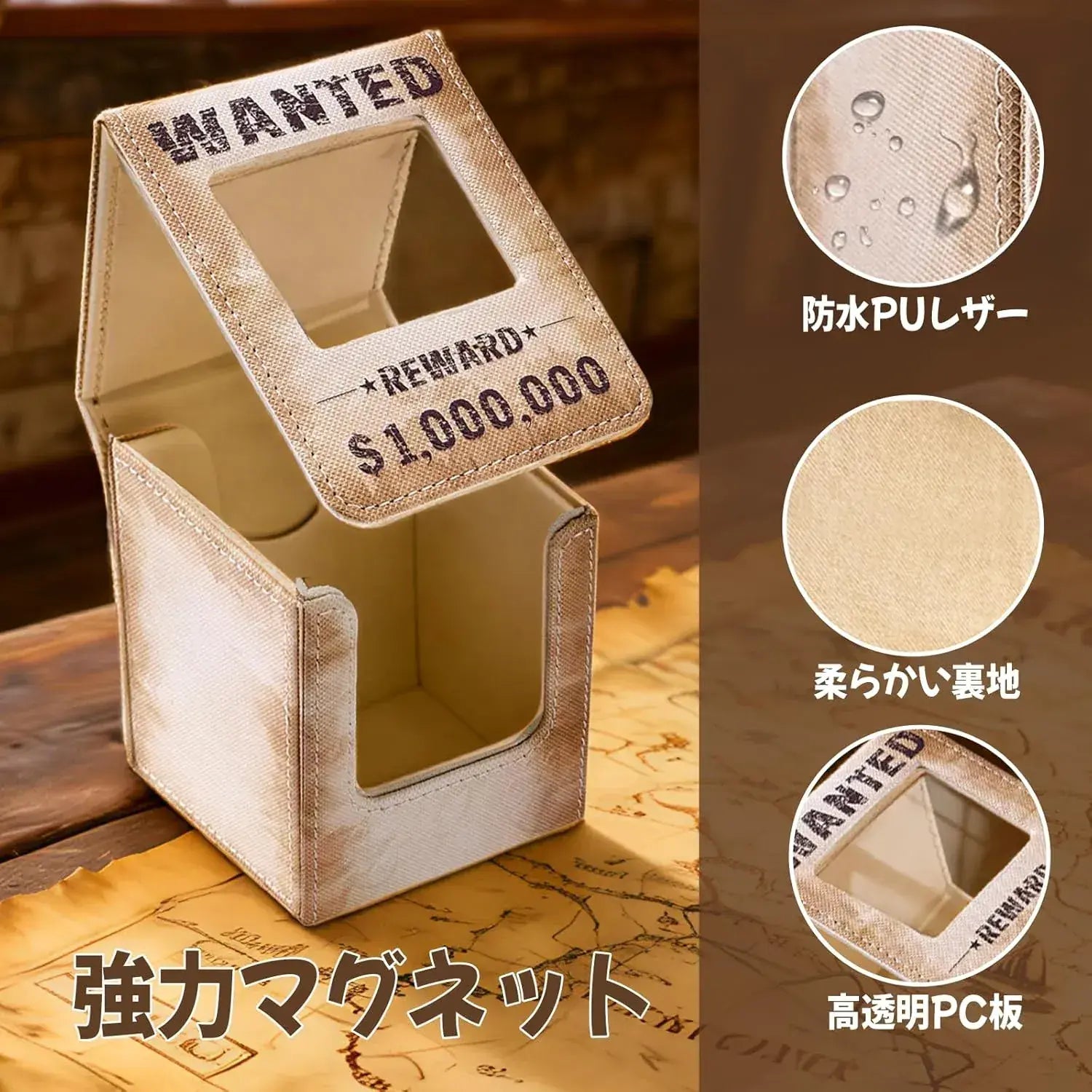 Venssu Trading Card Deck Case 100 Cards Double Layer Vertical
