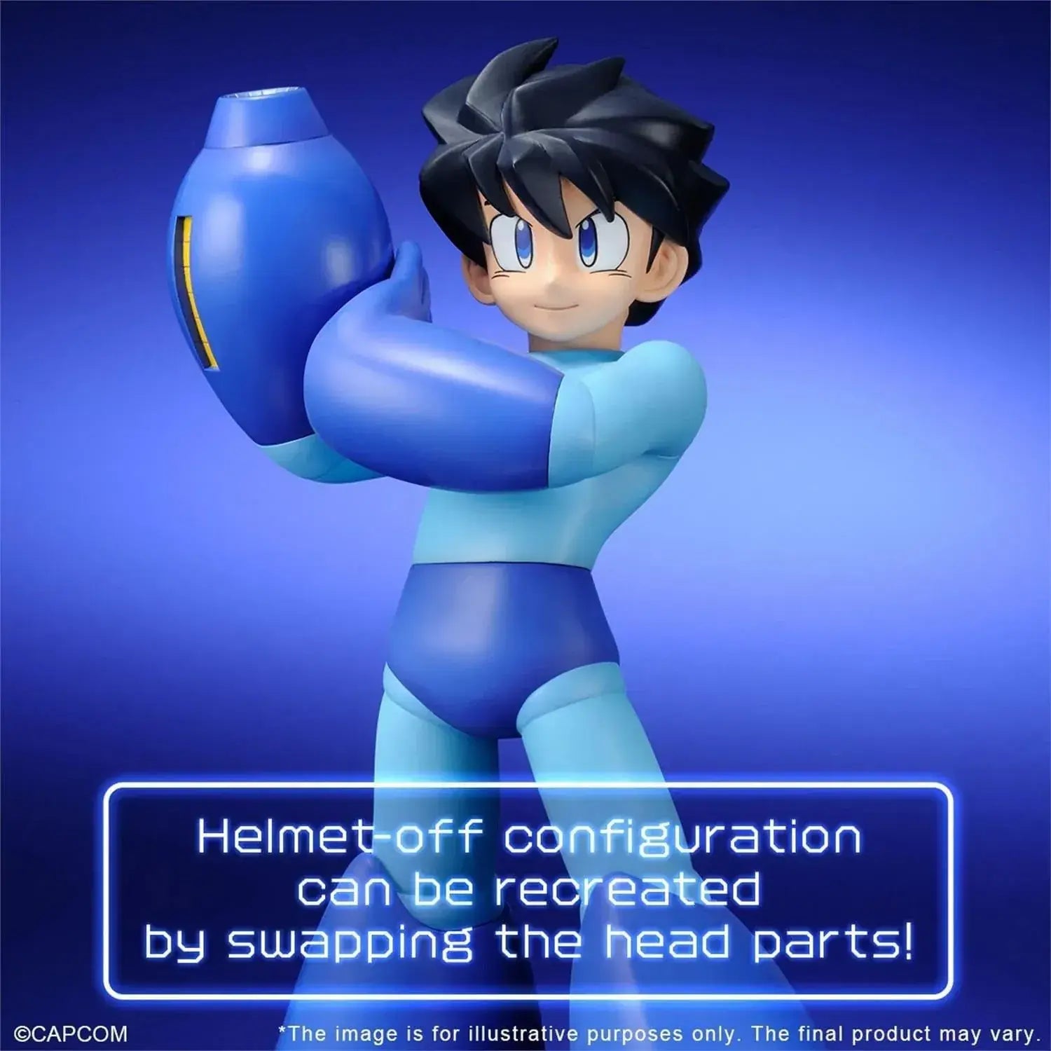 X Plus Mega Man Figure PVC Painted 13.8 Inch