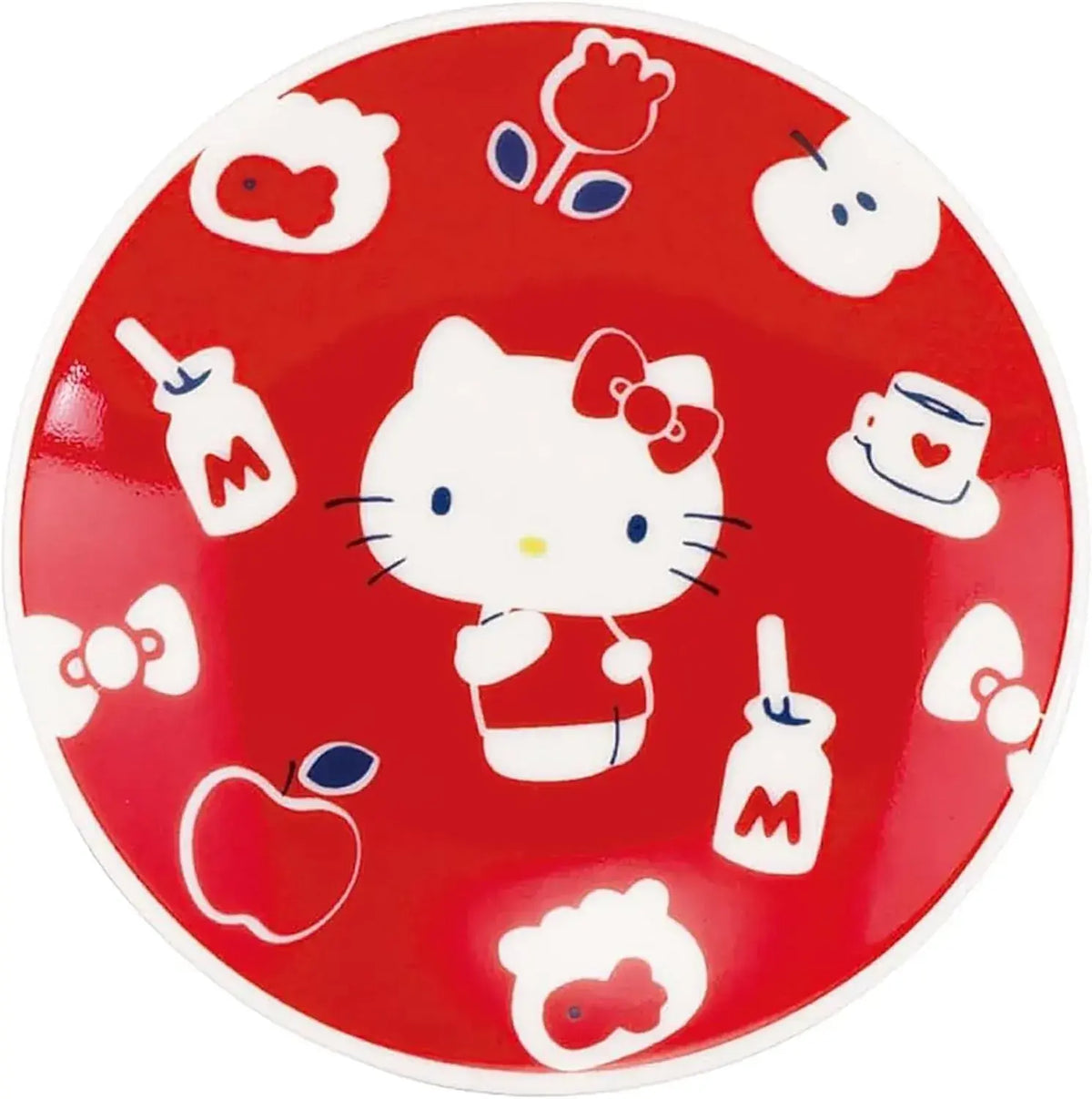 Yamaka Chiiwaa Character Ceramic Plate - Red - 4979855143377