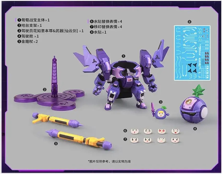 Yi Li Chuang Wan Fruty ROBO Turbo Grape Plastic Model Kit