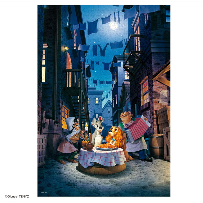 Tenyo 1000pc Jigsaw Puzzle Disney Wanwan Story Moonlight Dinner Glowing 51x73.5cm
