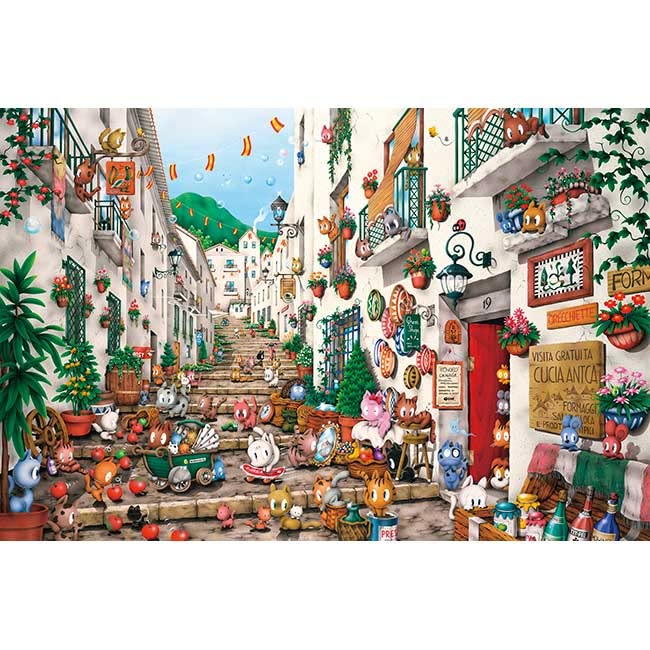 1000 Piece Jigsaw Puzzle Hideki Yoshioka España Cats (50X75Cm)