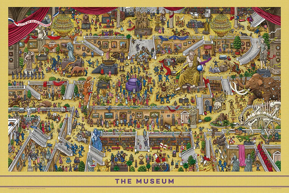 1000 Piece Jigsaw Puzzle Maze Detective Pierre Museum (50X75Cm)