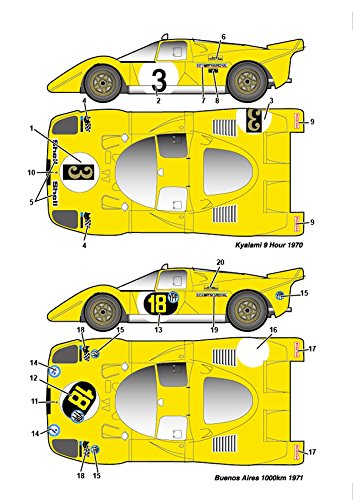 Studio27 St27 Dc1124 Ferrari 512S Ecuria Francorchamps Autocollant pour Fujimi 1/24