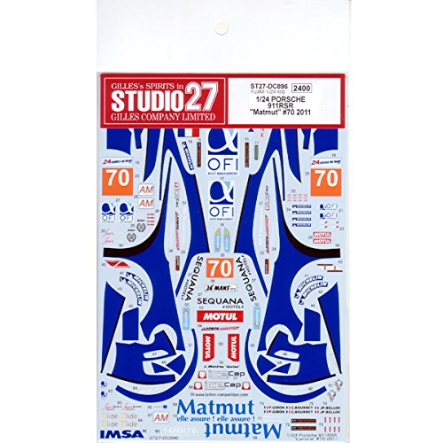 Studio27 St27 Dc896 Porsche 911 Rsr Matmut #70 2011 Decal For Fujimi 1/24 Car Model Part
