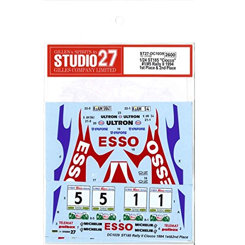 Studio27 1/24 Celica Gt-Four St185 Ciocco 1/5 Rally II 1994 1st Place & 2nd Place Decal Car Model