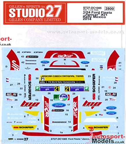 Studio27 Ford Fiesta Jipocar 21 Rally Mexico 2014 1/24 Japanese Model Scale Car Decal
