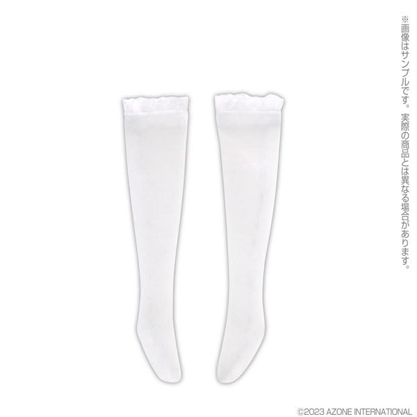 Azone Intl 1/6 Pns Frill Knee Socks White Pureneemo Doll