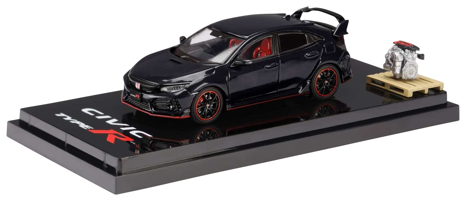 1/64 Honda Civic Type R FK8 2020 Hobby Japan Kristallschwarzperle