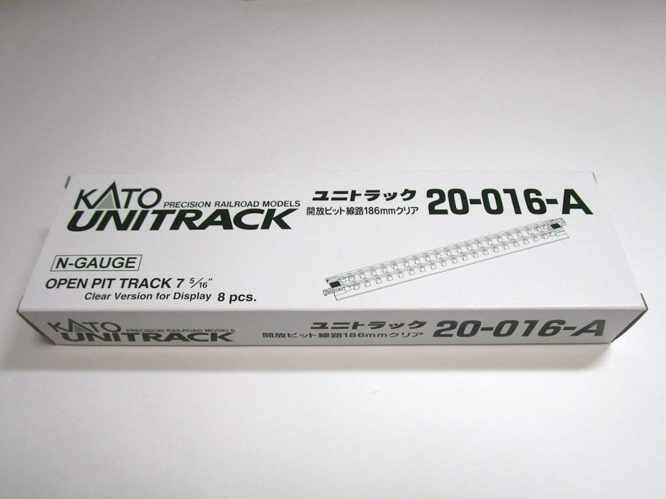 Kato 20-016A Open Pit Track Set Clear 186mm - Pack of 8 Pieces