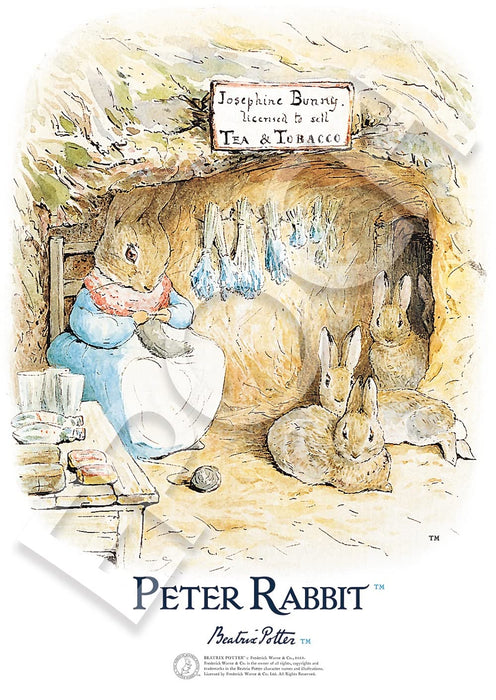 Puzzle 216 pièces Peter Rabbit Oeuvres de Beatrix Potter ™ Peter's Mother and 3 Sisters Small Piece (18.2X25.7Cm)