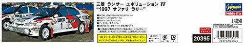 1/24 Mitsubishi Lancer Evolution IV 1997 Safari Rally Plastikmodell 20395