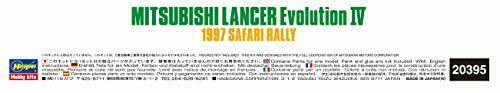 1/24 Mitsubishi Lancer Evolution Iv 1997 Safari Rally Plastique Modèle 20395
