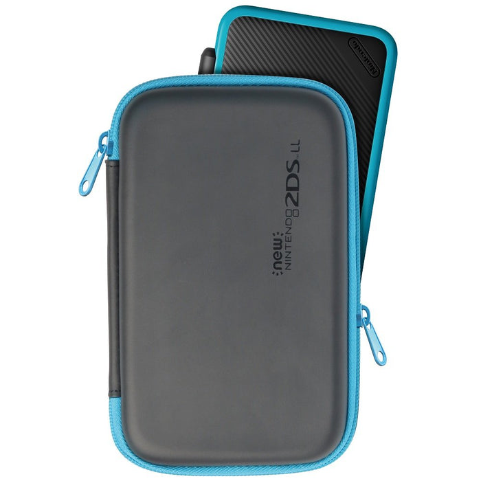 HORI Slim Hard Pouch Black & Turquoise For New Nintendo 2Ds Ll