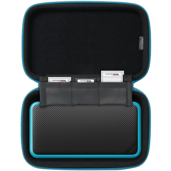 HORI Slim Hard Pouch Black & Turquoise For New Nintendo 2Ds Ll