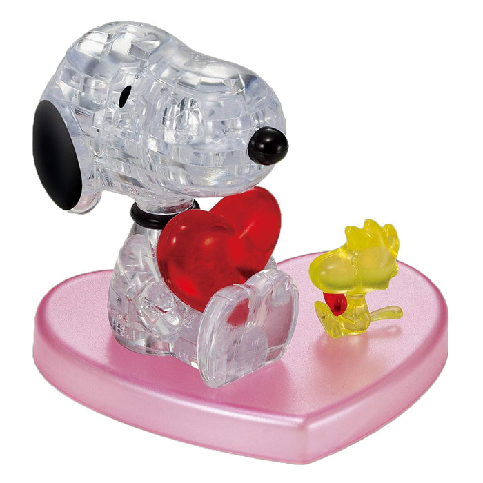Beverly Crystal 3D Puzzle 50248 Peanuts Snoopy Hugging Heart (31 Pieces) 3D Puzzle Model