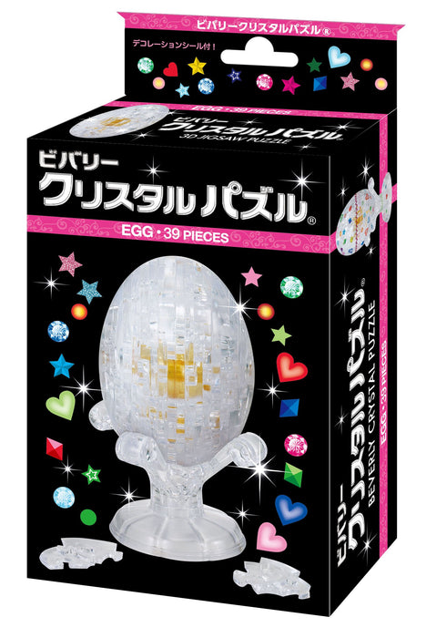Beverly Crystal 3D Puzzle 486367 Egg (39 Pieces) Japanese Crystal Puzzle Block Toys