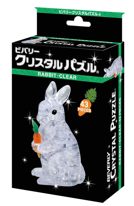 Beverly Crystal 486589 Puzzle 3D Lapin Transparent (43 pièces) Puzzle Animal en Cristal 3D