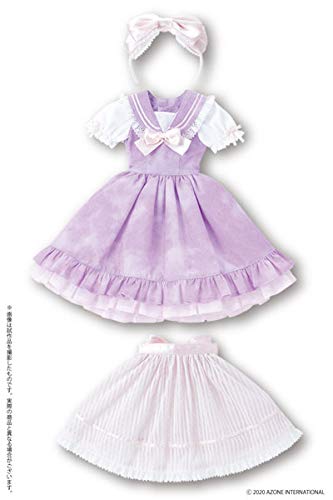 AZONE  Ffc006-Lvp 1/3 Sweet Sailor One-Piece Dress Set  Lavender X Pink Ribbon