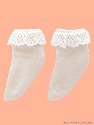 48Cm/50Cm Azo2 Lace Frill Socks Beige (Doll Outfit)