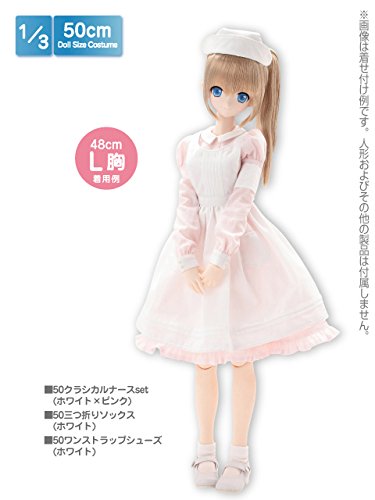 AZONE Far187-Pnk Für 50 cm Puppe Klassische Krankenschwestern Set Weiß X Rosa