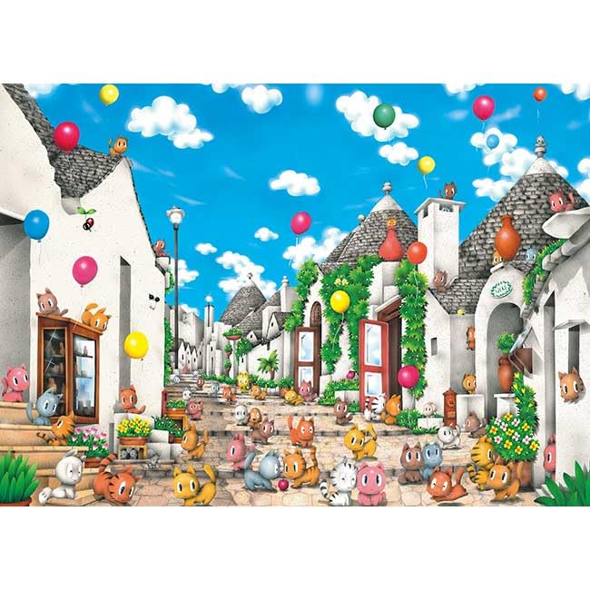 500pc Appleone Jigsaw Puzzle Alberobello Cats 38x53cm