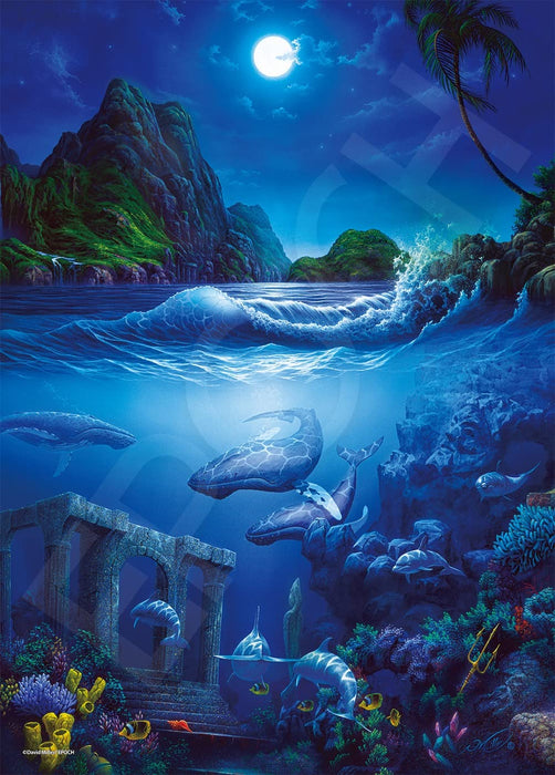 EPOCH 07-728S Jigsaw Puzzle Atlantis Revisited David Miller Glow In The Dark 500 Pieces