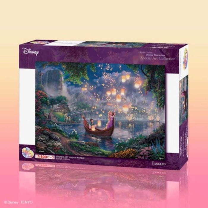 Tenyo 500 Piece Jigsaw Puzzle Disney Tangled Japan Gyutto Series Stained Art 25X36Cm