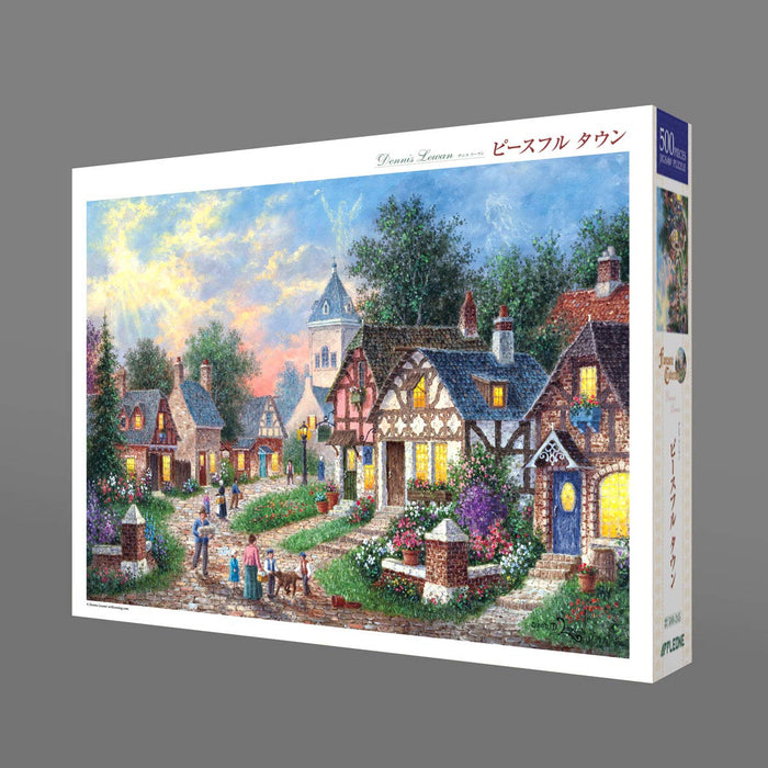 APPLEONE Jigsaw Puzzle 500-245 Dennis Lewan Peaceful Town 500 Pieces