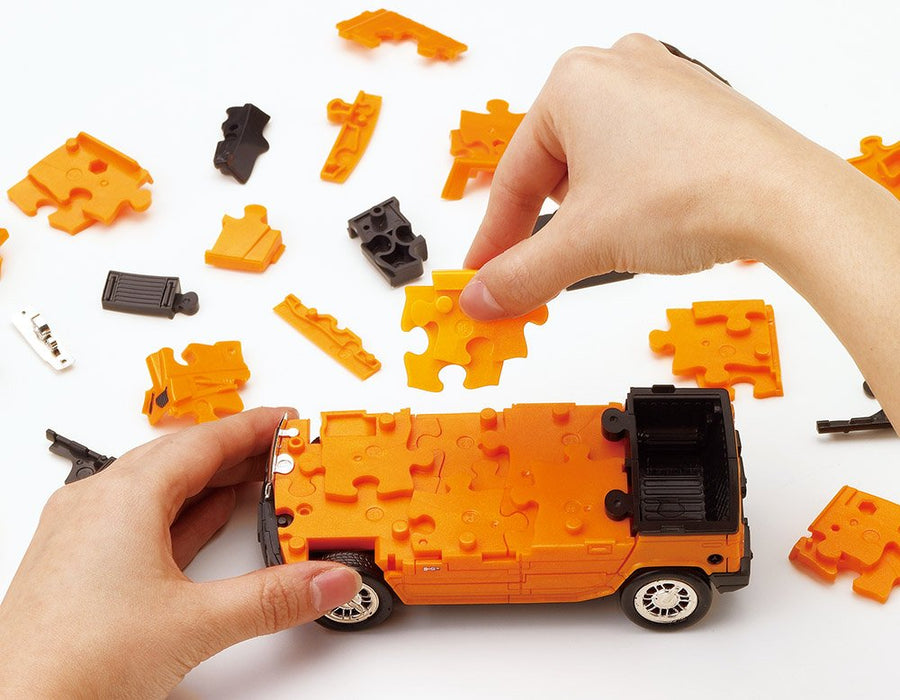 Beverly Car Puzzle 3D Cp3-008 Hummer H2 Orange (70 Pcs) 3D Car Puzzle Model