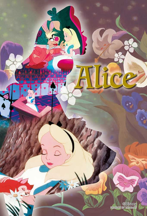 70 Piece Jigsaw Puzzle Disney Silhouette Memory-Alice- [Prism Art Petite] (10X14.7Cm)