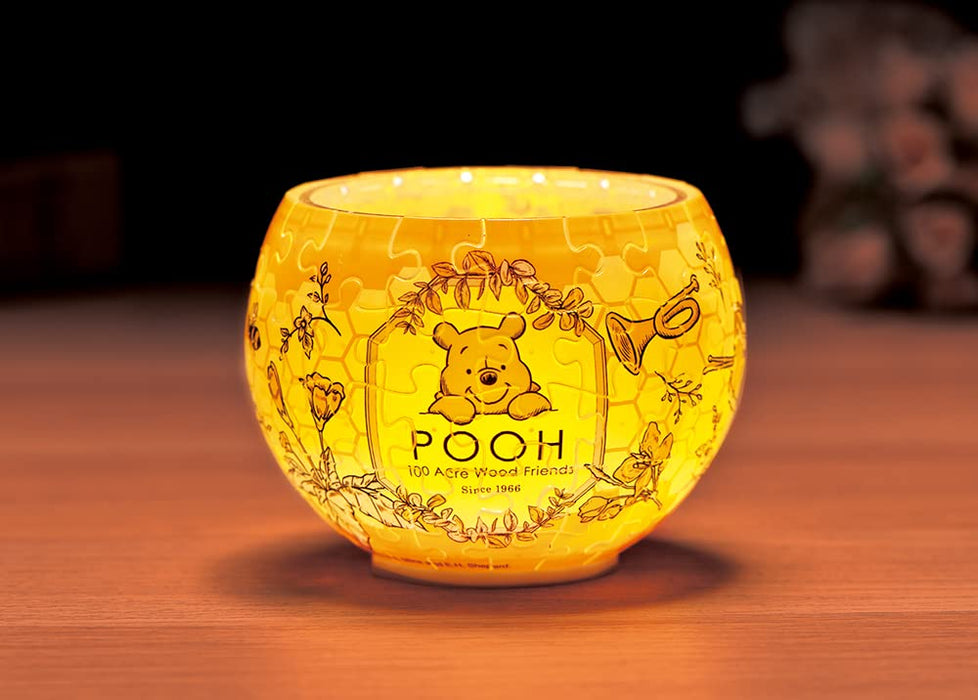 YANOMAN 2201-64 3D Led Lamp Shade Puzzle Disney Winnie The Pooh Botanical Pattern 80 Pieces