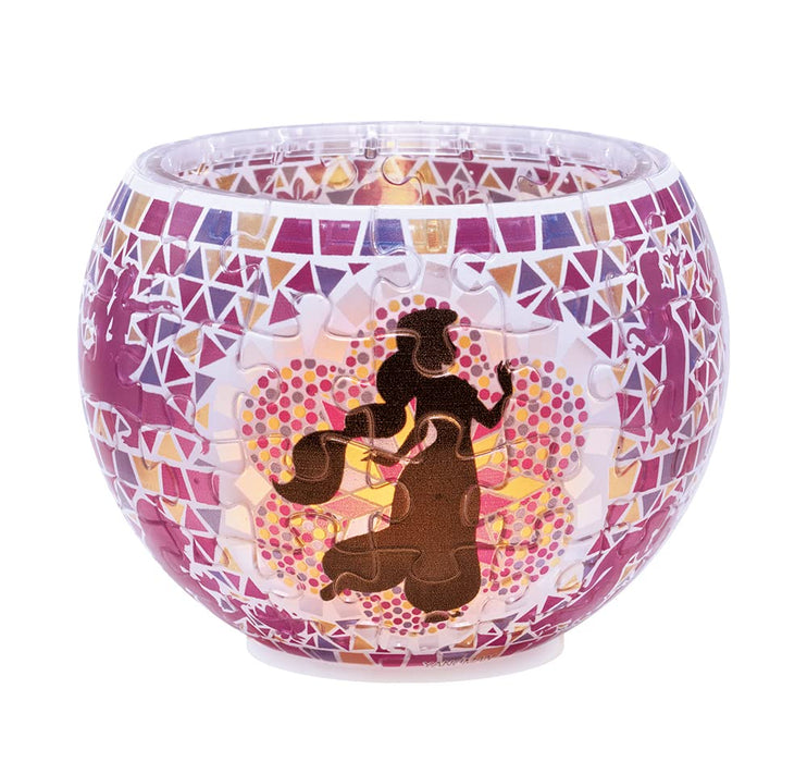 YANOMAN 2201-55 Abat-Jour LED 3D Puzzle Disney Mosaïque de Verre Aladdin Jasmin 80 Pièces