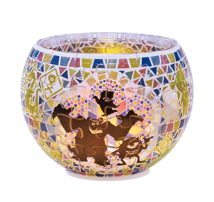 YANOMAN - 2201-56 3D Led Lamp Shade Puzzle Disney Glass Mosaic Monsters Inc. - 80 Pieces
