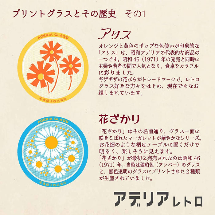 Aderia Récipient de rangement rétro Porte-bonbons (Mini) 375 ml 4 motifs assortis Japon