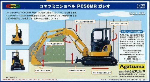 Agatsuma Diapet Dk-6104 1/32 Scale Komatsu Mini Excavator Pc50mr Gareo