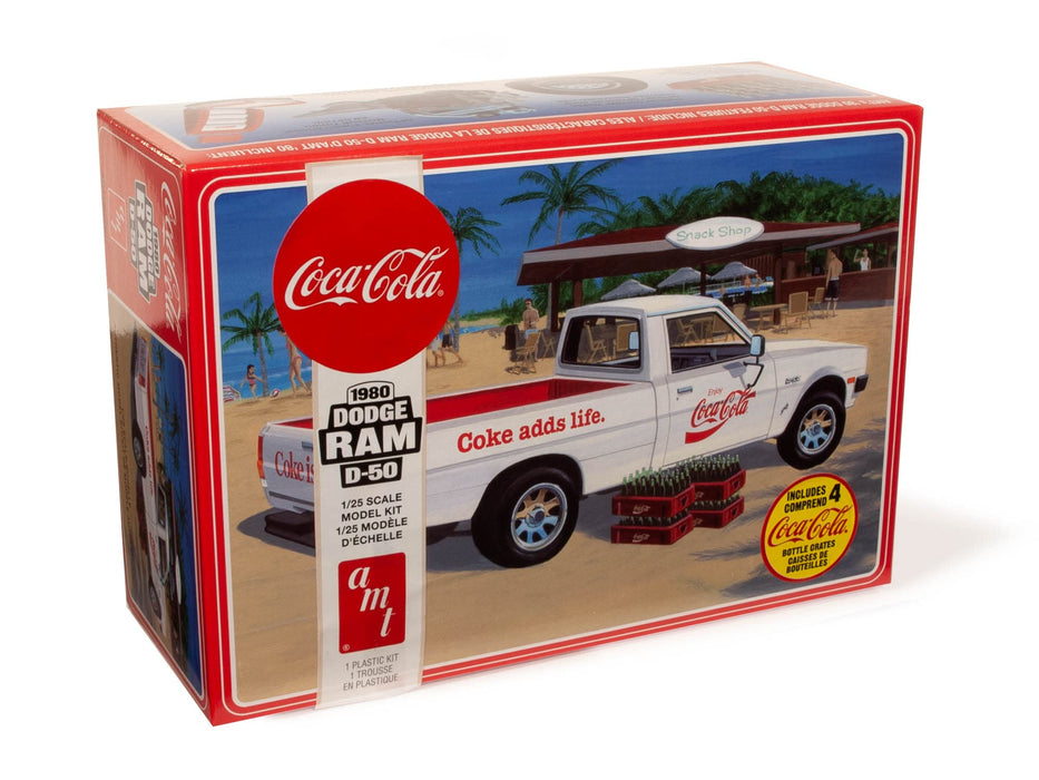 Amt 1/25 1980 Dodge Ram D-50 Pickup Coca-Cola Plastic Model