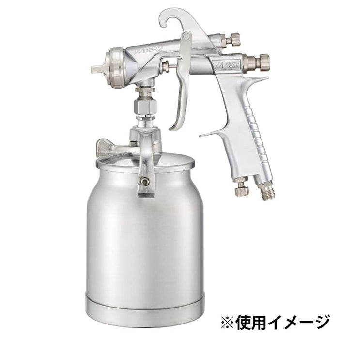 Anest Iwata Wider Gun Series Suction Spray Gun Diameter Φ1.8Mm Wider2-18K2S Silver