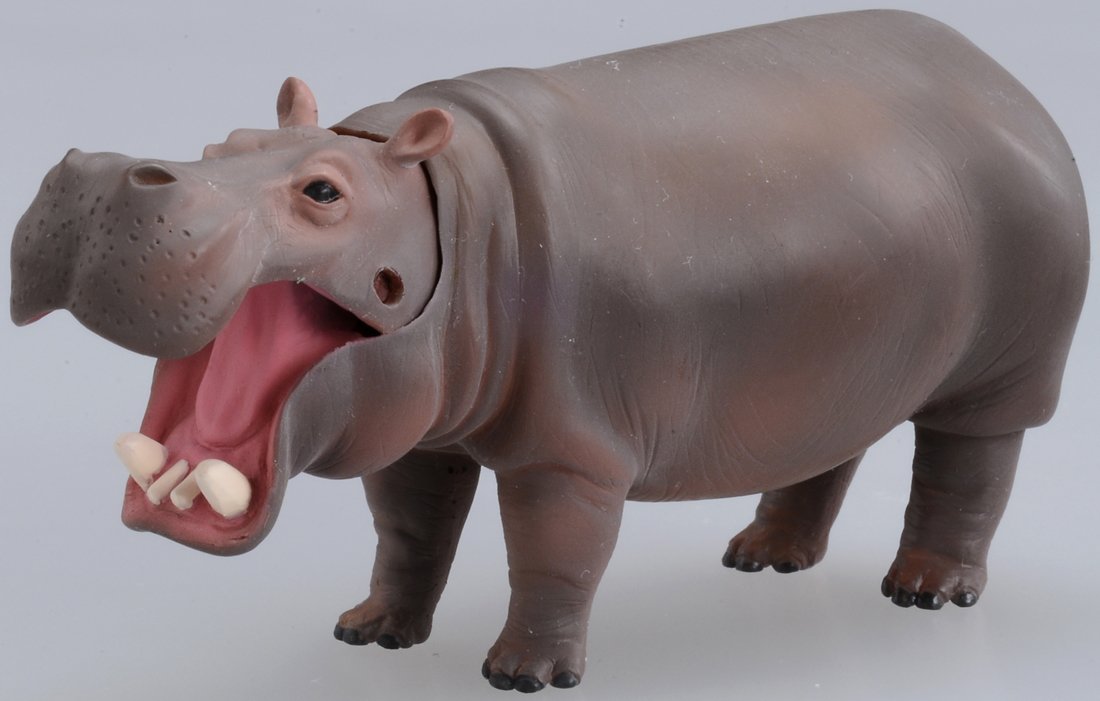 Takara Tomy Animal Adventure Hippopotamus Figure Toy Collectible