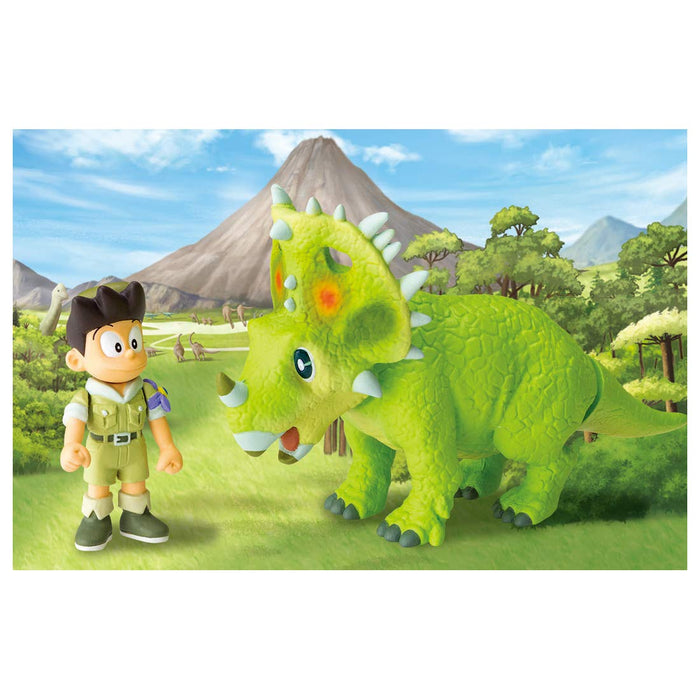 Takara Tomy Ania Doraemon Movie Nobitas neuer Dinosaurier Suneo &amp; Top Shinoceratops Spielzeug