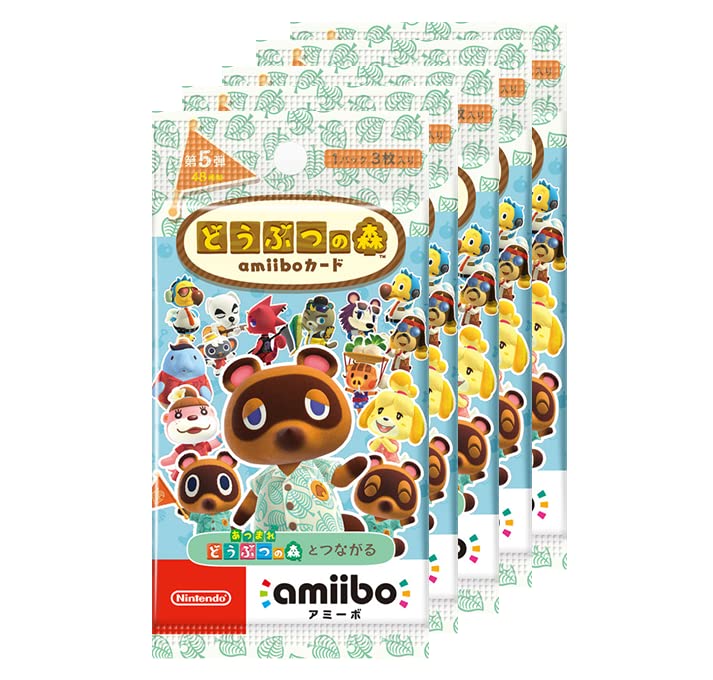 Animal Crossing Amiibo Card Vol.5 5-Pack Set By Nintendo - Made In Japan