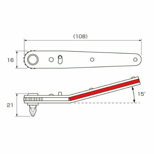 Annex Bent Up Head-type Offset Ratchet Screwdriver Bit 9 Pcs No.429