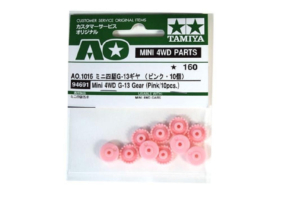TAMIYA Ao-1016 Mini 4WD G-13 Gear Pink 10 Stk 94691