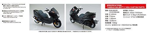 Aoshima 1/12 Bike Yamaha Majesty C avec kit de modèle en plastique de pièces personnalisées
