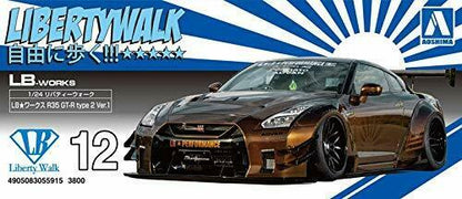 Aoshima 1/24 Lb Works R35 Gt-r Type 2 Ver.1 Plastic Model Kit