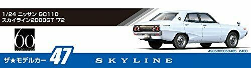 Aoshima 1/24 Nissan Gc110 Skyline 2000gt '72 Maquette Plastique
