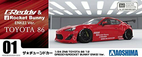 Aoshima 1/24 Zn6 Toyota86 '12 Greddy & Rocket Bunny Enkei Ver. Model Kit